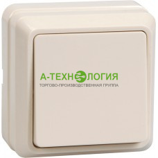 картинка Выключатель 2-клавишный без подсветки 10А ВС20-1-0-ОКм ОКТАВА Кремовый А-Технология