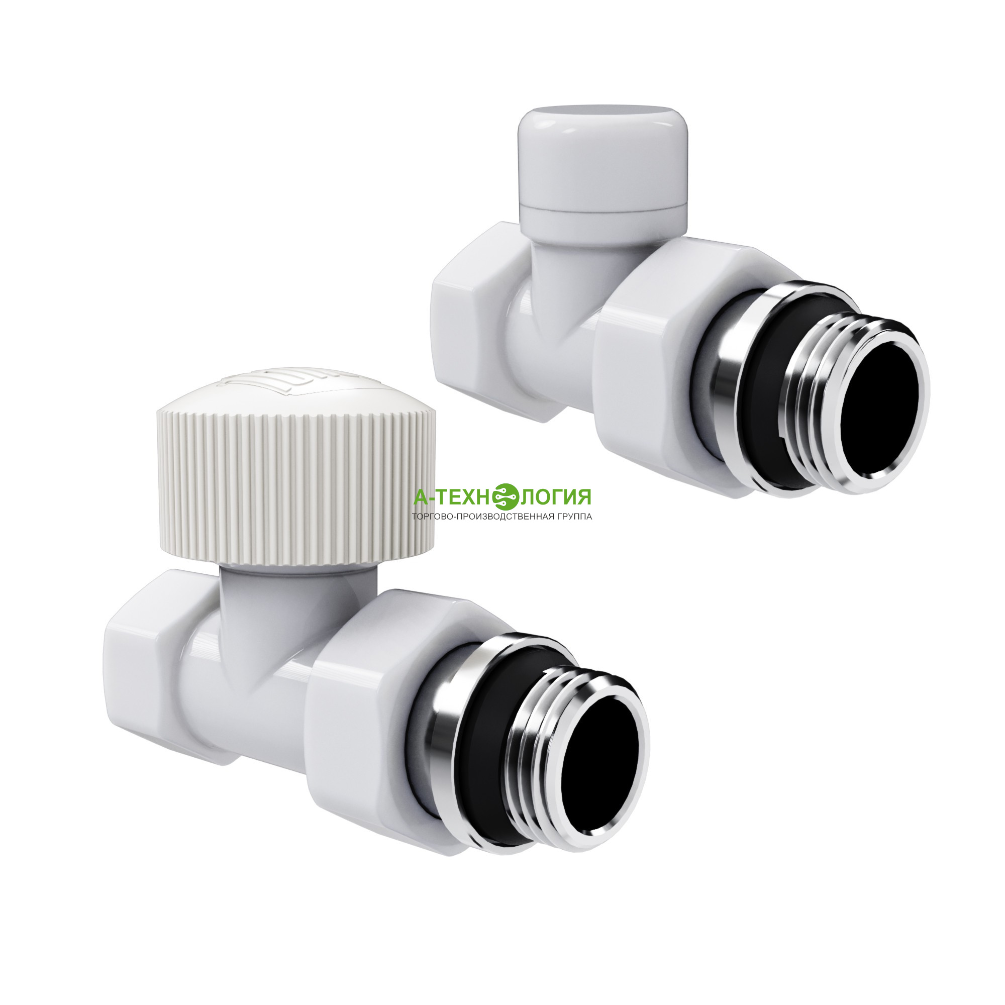 картинка Набор термостатический прямой ROYAL THERMO DESIGN 3/4" М30х1,5 (Белый)  А-Технология