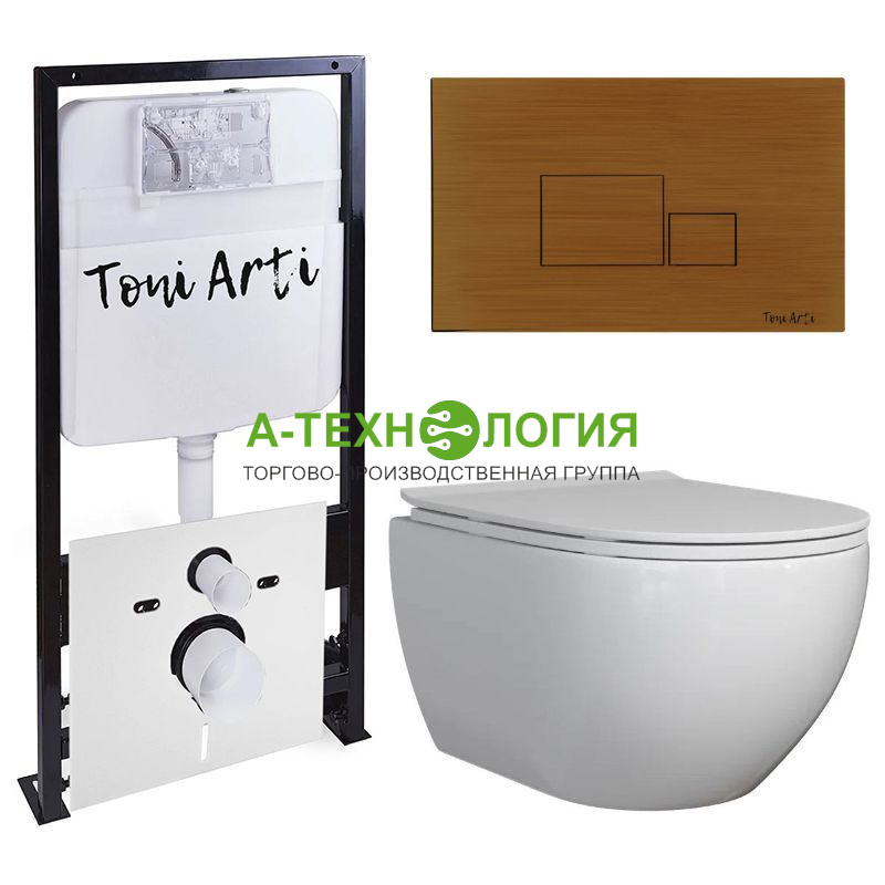 картинка КОМПЛЕКТ TONI ARTI TA-01+BAGLIO с сиденьем с микролифтом, с клавишей Tocco TA-0066 А-Технология