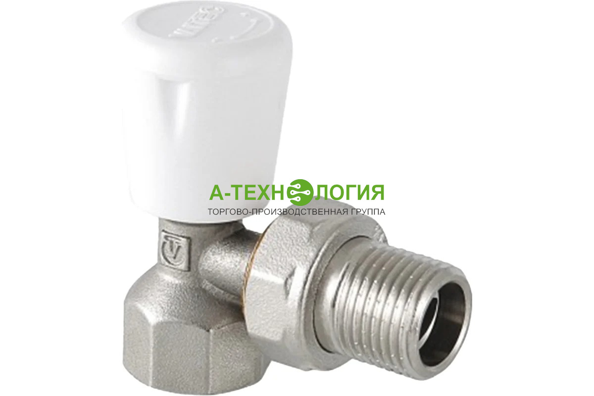 картинка VT.017.N.04 Клапан ручной для радиатора угловой 1/2' "VALTEC" А-Технология