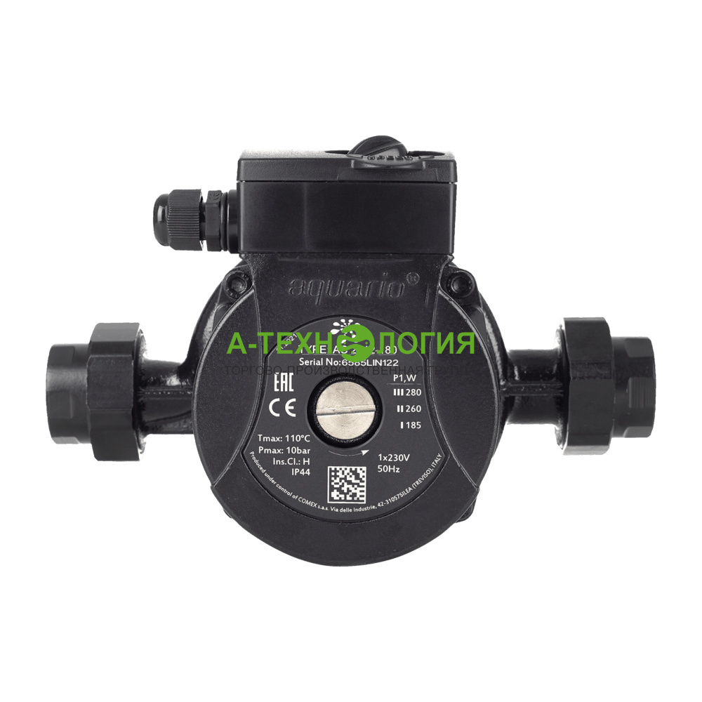 картинка Циркуляционный насос AQUARIO AC 2512-180 с гайками, без кабеля от магазина  А-технология