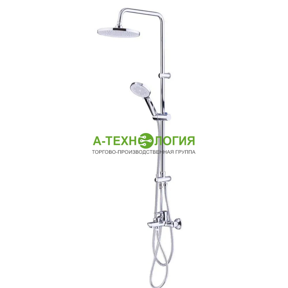 картинка SD270002 Душевая система с тропическим душем A-TEH Хром с коротким изливом. А-Технология