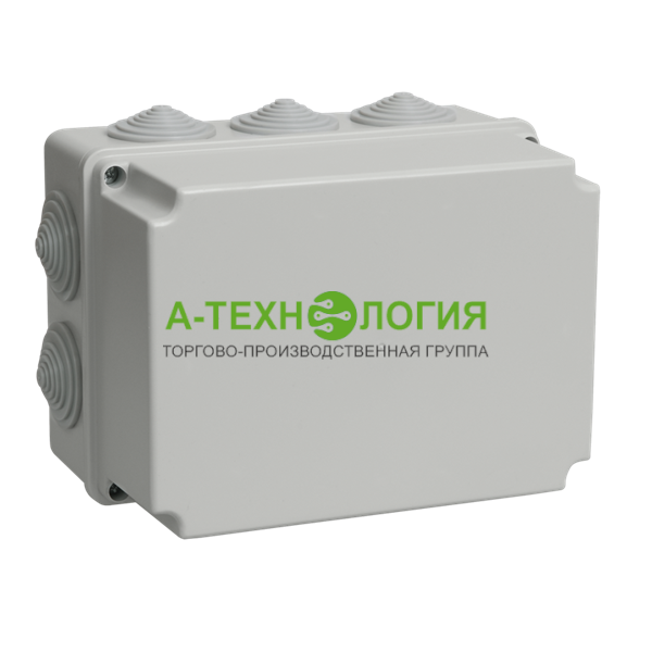 картинка Коробка распаячная открытой установки 190х140х120 IP55 Серый  А-Технология