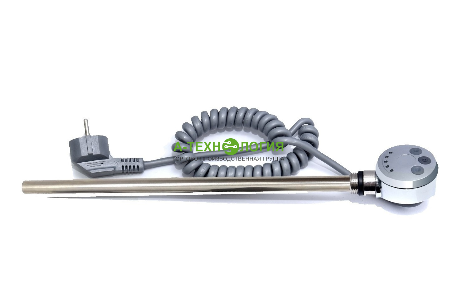 картинка ТЭН с терморегулятором для полотенцесушителя хром 300W А-Технология