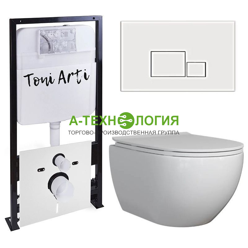 картинка КОМПЛЕКТ TONI ARTI TA-01+BAGLIO с сиденьем с микролифтом, с клавишей Tocco TA-0062 А-Технология
