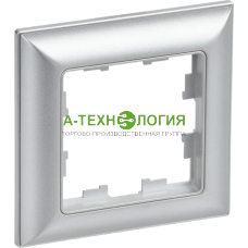 картинка Рамка 1-местная РУ-1-Бр BRITE Алюминий А-Технология