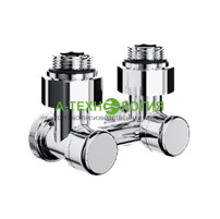 картинка Узел нижнего подключения угловой ROYAL THERMO 1/2"х3/4" EK (Хром)  А-Технология