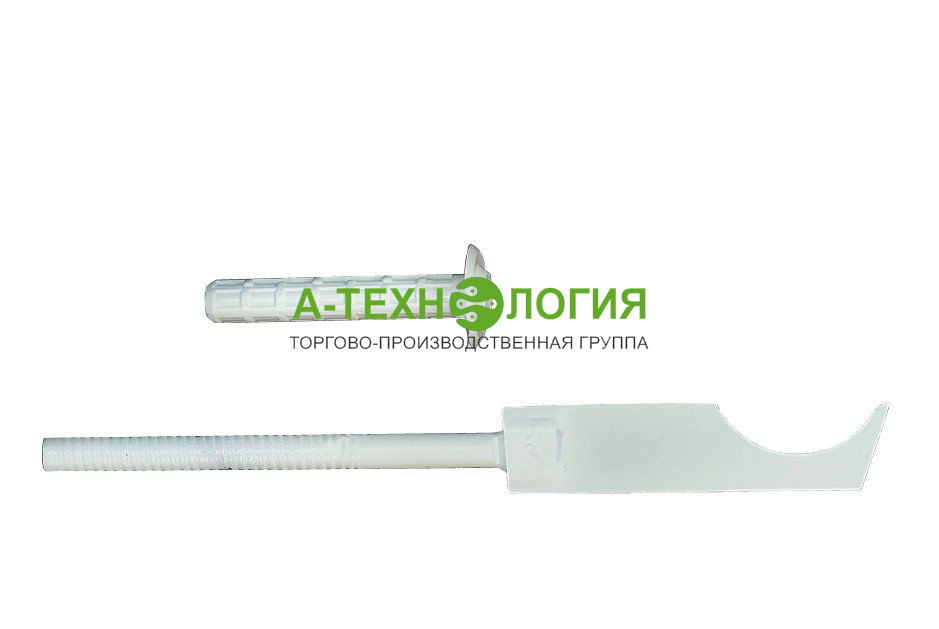 картинка 6.8. Кронштейн штырьевой белый плоский 10х220 SIRA RS   А-Технология