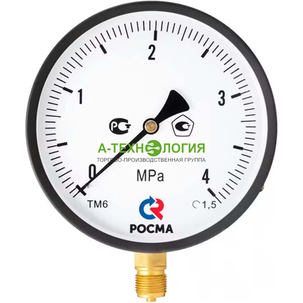 картинка Манометр Росма ТМ-510Р М2 4,0 МПа /40 атм 100мм G1/2'' А-Технология