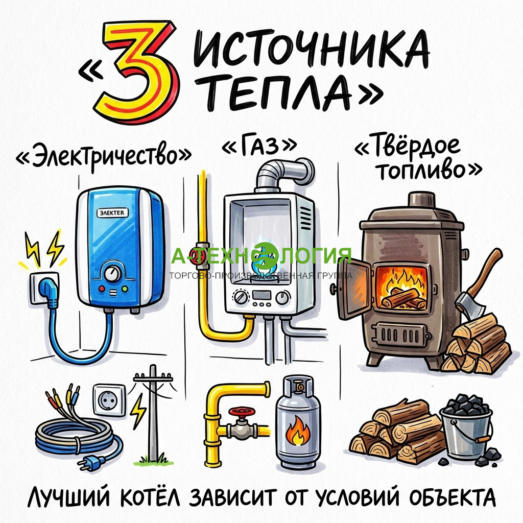 виды источников тепла