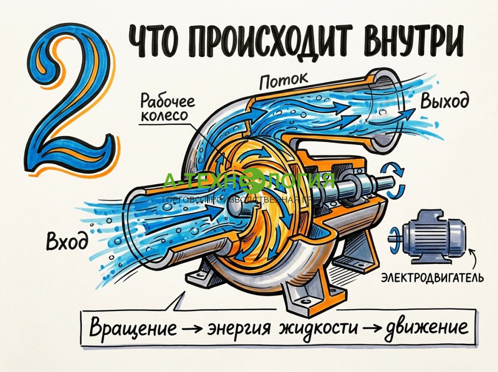 как работает насос