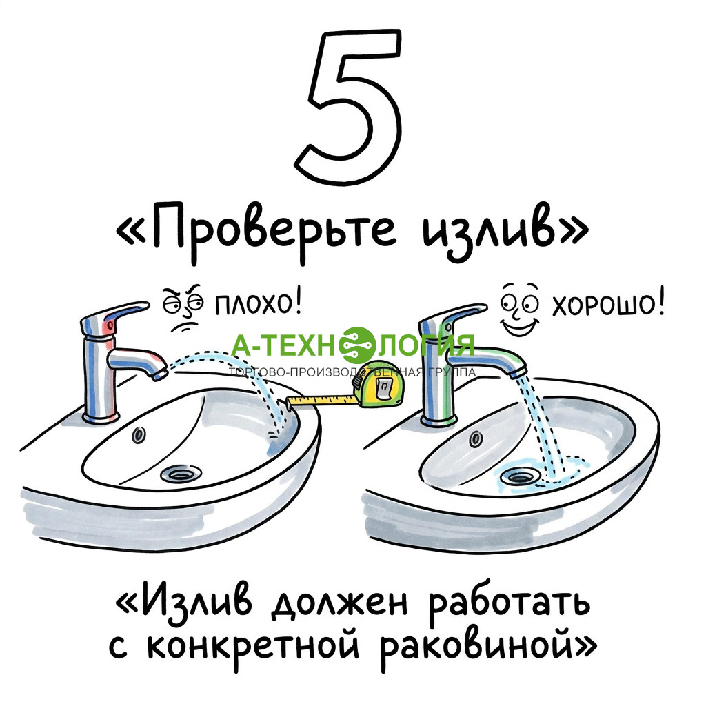 проверьте излив