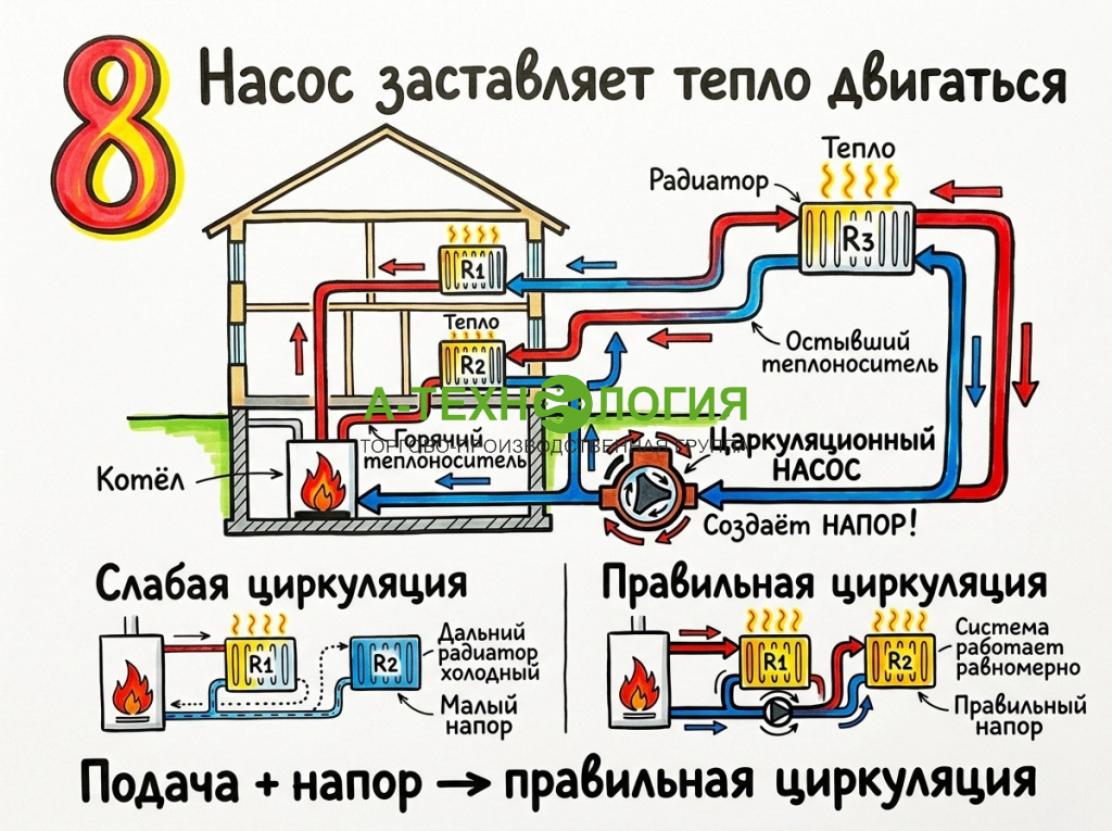 важно правильно рассчитать напор