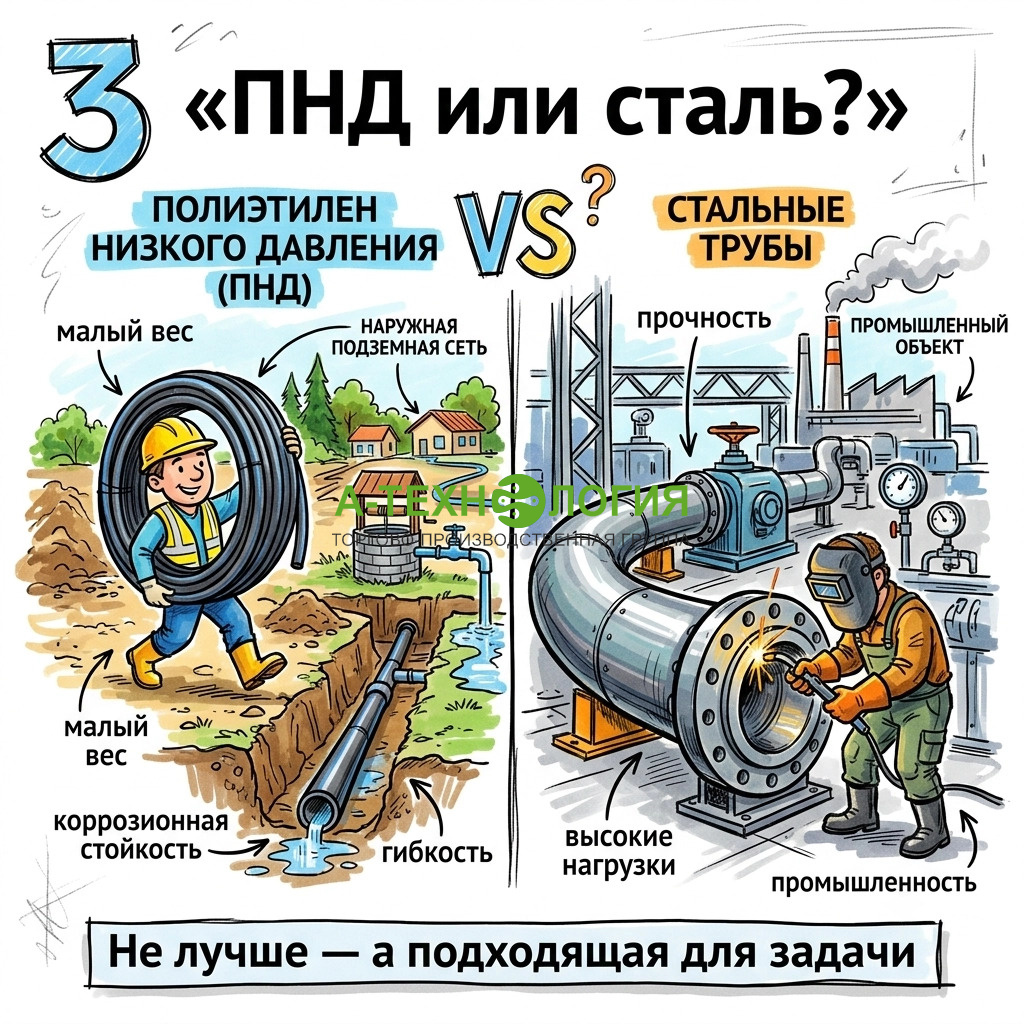 ПНД или сталь?