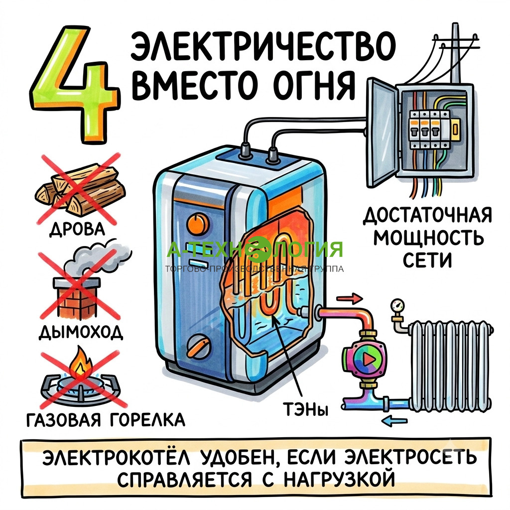 электричество вместо огня