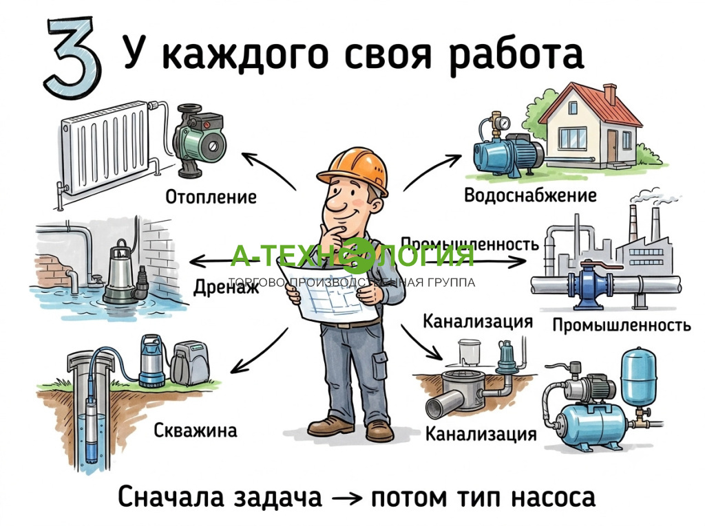 какие виды насосов существуют
