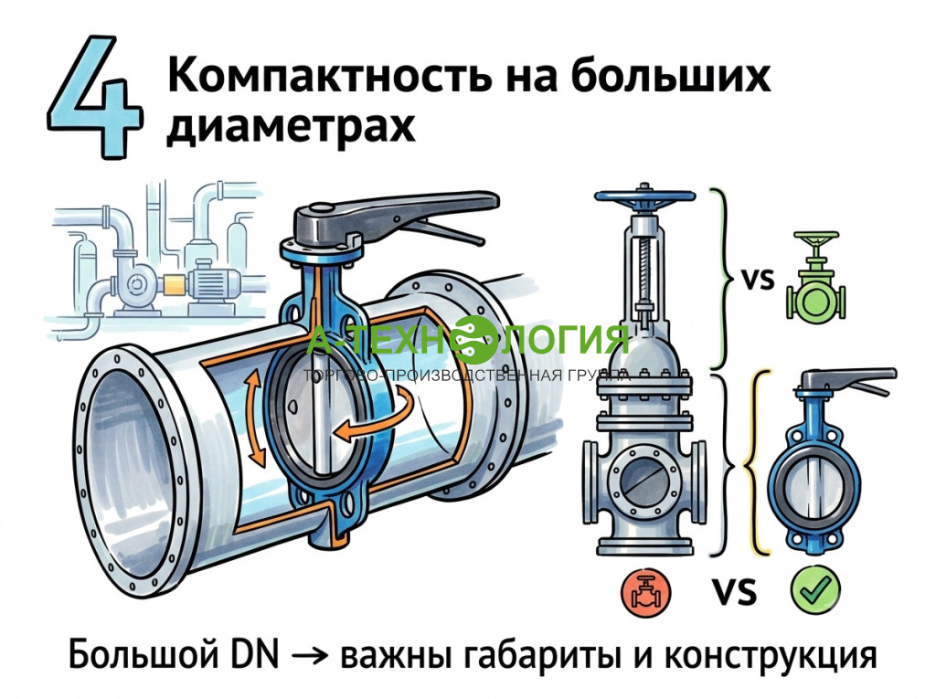 компактность на больших размерах